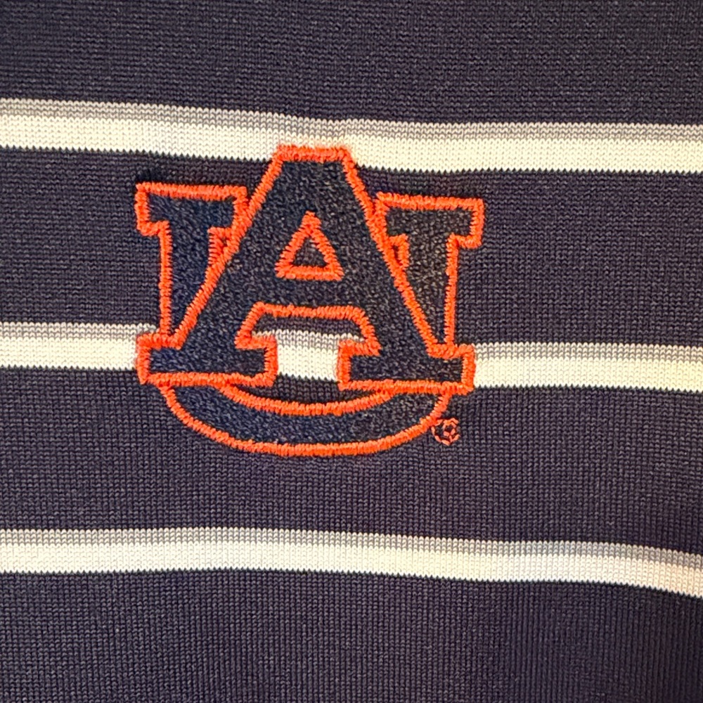 Auburn - Under Armour Men's Polo in Navy and White Stripes - - Picture 3 of 7